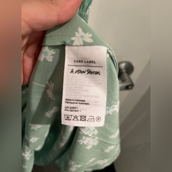 & OTHER STORIES Pleated Smock Midi Dress size 6 NWT - Picture 11 of 15